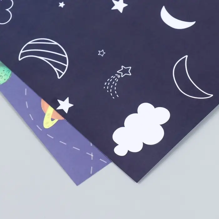 Двусторонняя бумага для скрапбукинга &laquo;Арт Узор. Космическое небо&raquo;, 180 г/м&sup2;, 30.5&times;32 см