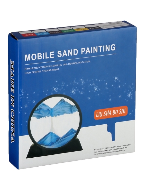 Песочные часы-картина, 18 х 19 см, антистресс, песок зеленый