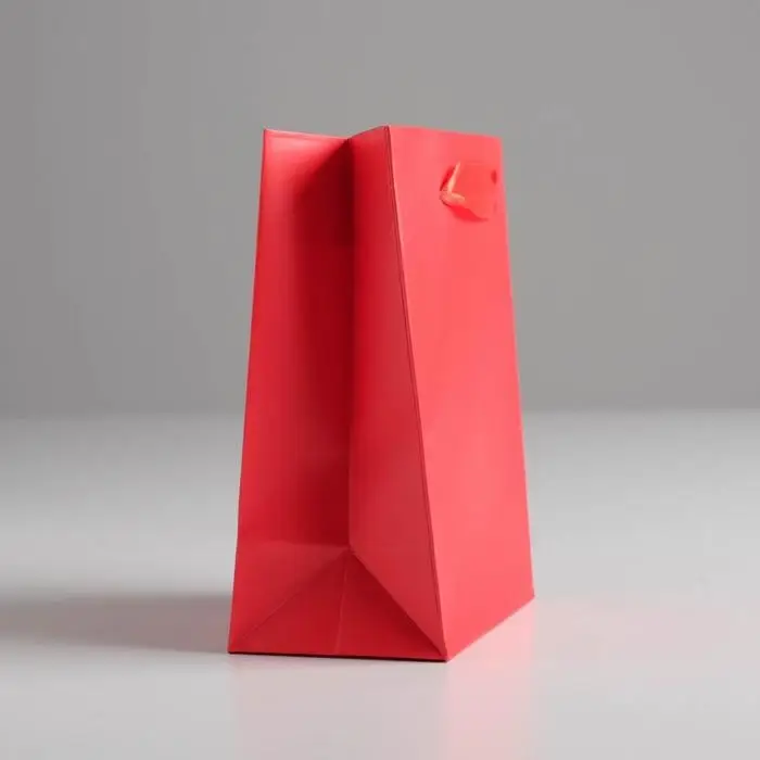 Пакет подарочный, упаковка, &laquo;Алый&raquo;, 12 х 15 х 5.5