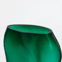 Ваза стекло настольная "Шерил" 27х16 см, зелёный