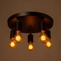 Спот "Скин" 5хЕ27 40Вт черный 38х38х16см