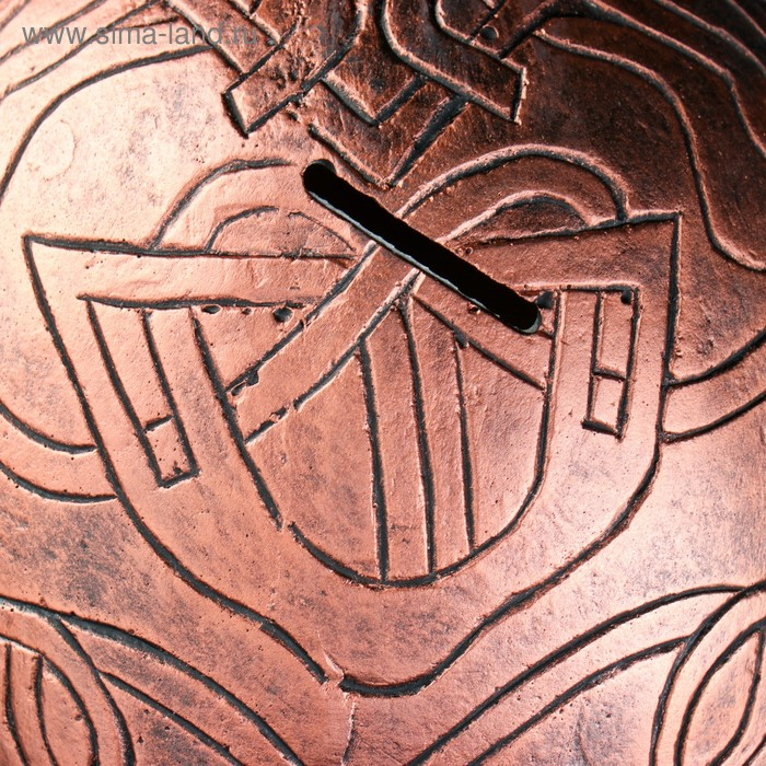 Копилка "Череп" бронза, 17х13см