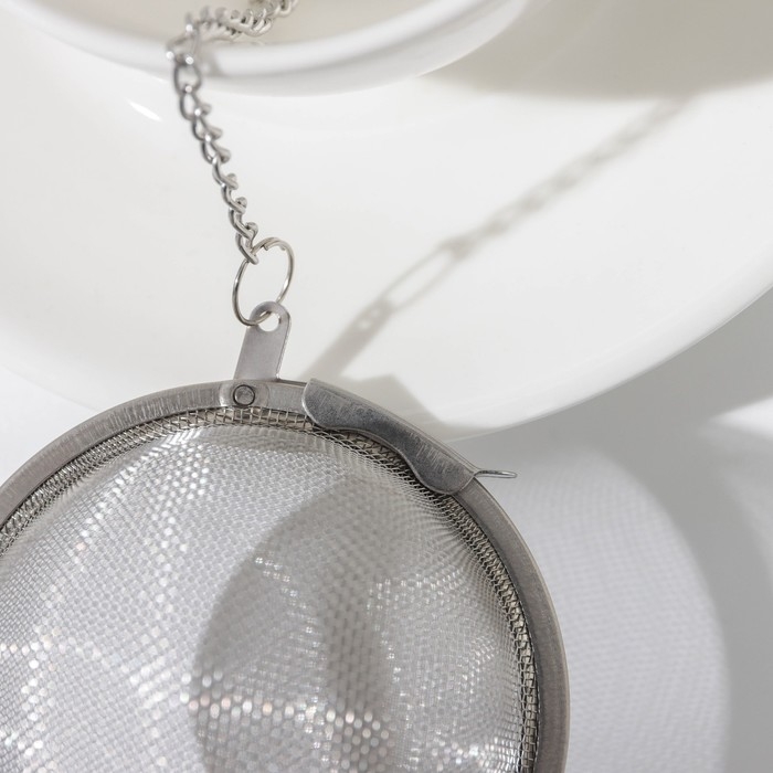 Ситечко для чая Доляна, d=7 см, нержавеющая сталь, цвет серебристый