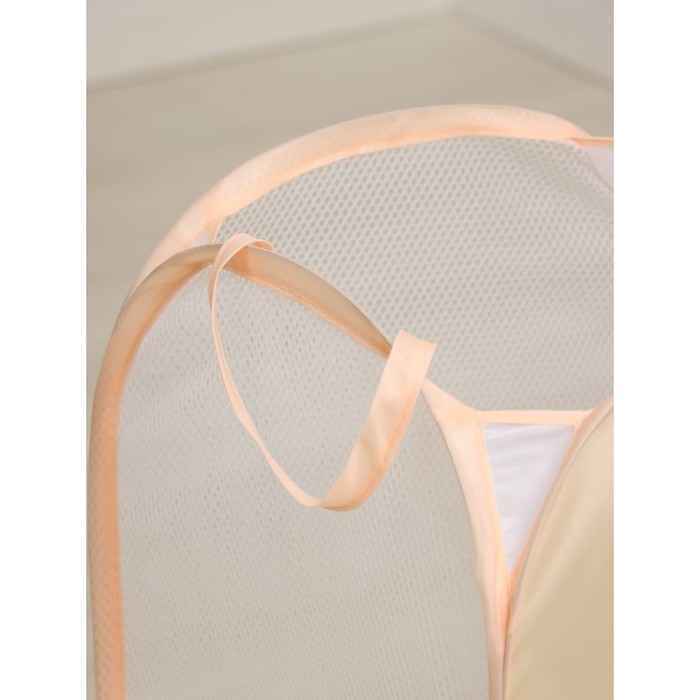 Корзина для игрушек Доляна &laquo;Северный мишка&raquo;, складная, 32&times;32&times;52 см, цвет бежевый