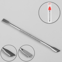 Шабер двусторонний, лопатка прямая, лопатка скошенная, в чехле, 11,5 см, цвет серебристый