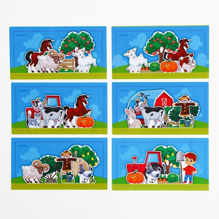 Головоломка. Повтори по образцу &laquo;Ферма&raquo;