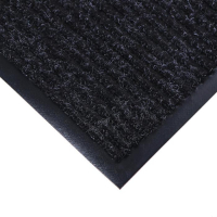 Коврик придверный влаговпитывающий, ребристый, &laquo;Стандарт&raquo;, 50&times;80 см, цвет чёрный