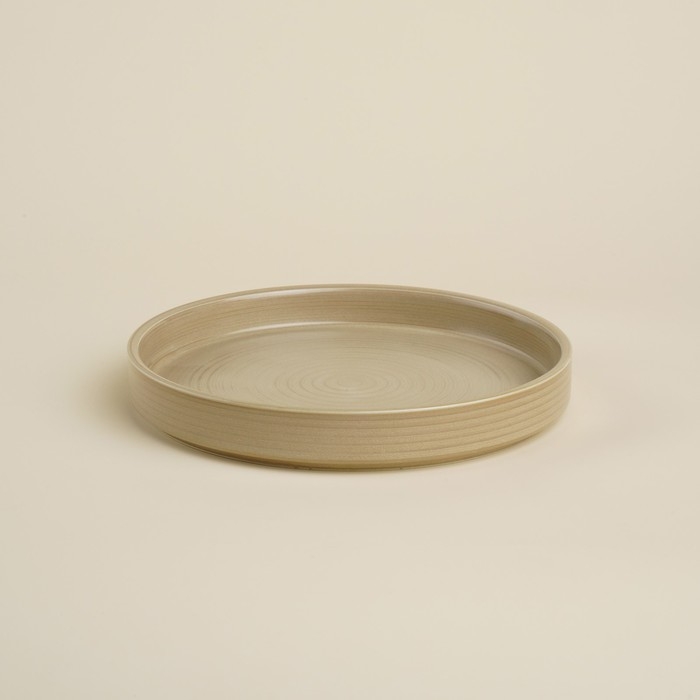 Тарелка обеденная фарфоровая SL Home &laquo;Песчаный бриз&raquo;, d=21 см, цвет бежевый