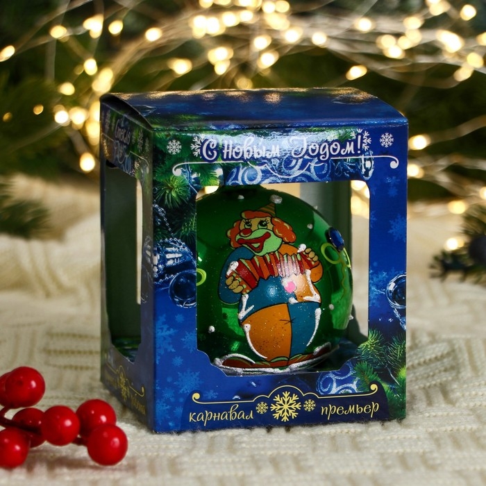 Шар "Клоун с гармошкой" 8 см микс