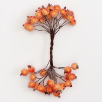 Новый год! Декоративные ягодки, оранжевые, 7 &times; 6 &times; 7 см, 40 ягод