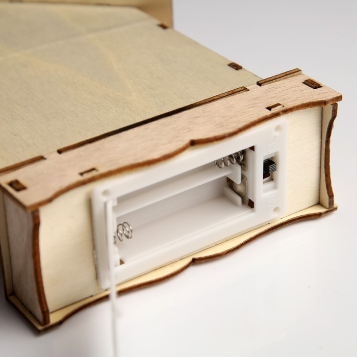 Светодиодная фигура &laquo;Домик со Снеговиком&raquo; 16 &times; 11 &times; 4.5 см, дерево, батарейки АААх2 (не в комплекте), свечение тёплое белое