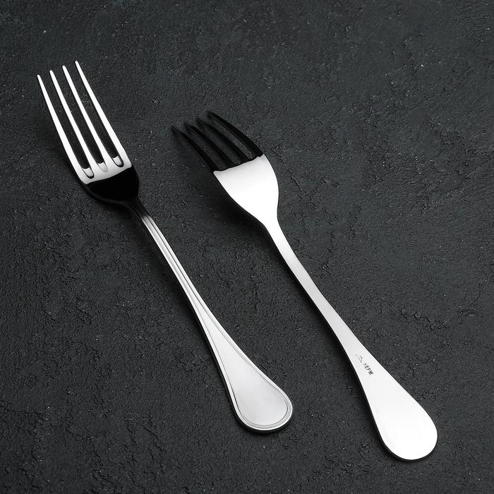 Вилка столовая &laquo;Соната&raquo; (&laquo;Империал&raquo;), длина 20,5 см, толщина 2 мм, цвет серебряный