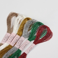 Набор металлизированных ниток мулине, 8 &plusmn; 1 м, 6 шт