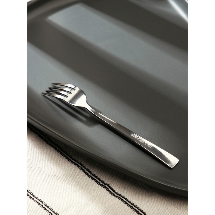 Вилка десертная из нержавеющей стали &laquo;Хоккайдо&raquo;, длина 14,5 см, цвет серебряный