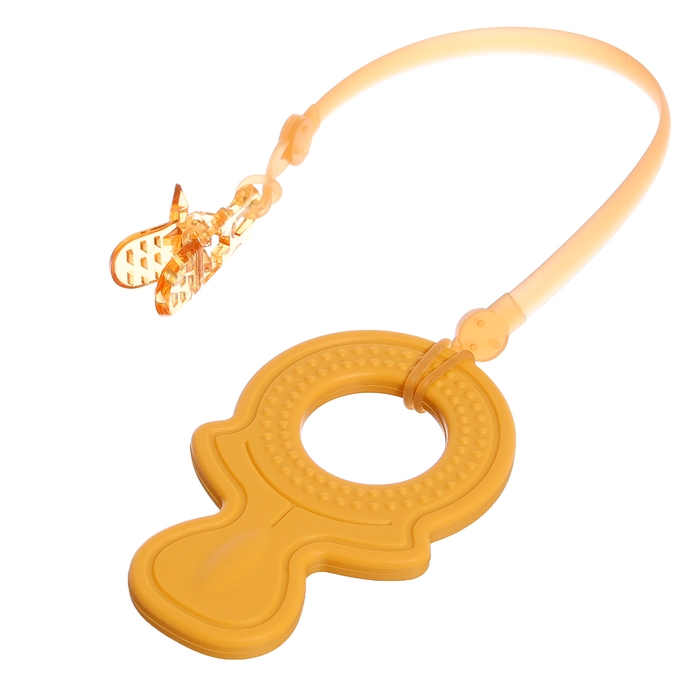 Набор прорезывателей для зубов &laquo;Зверята&raquo;, бутылочка, силиконовый шнурок, в контейнере, 4 шт.