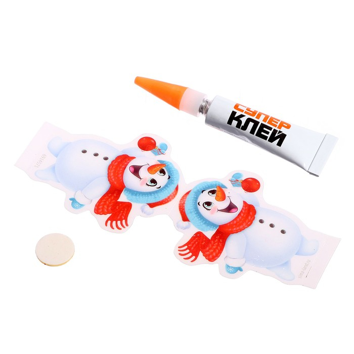 Набор для опытов &laquo;Новогодний шарик: Снеговик&raquo;, диаметр 7 см