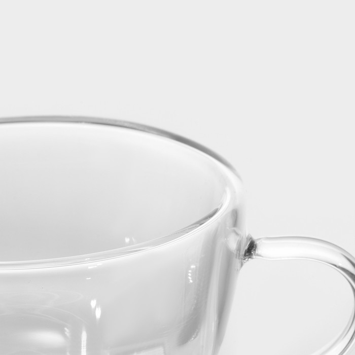 Кружка стеклянная с двойными стенками Magistro &laquo;Дуо&raquo;, 190 мл