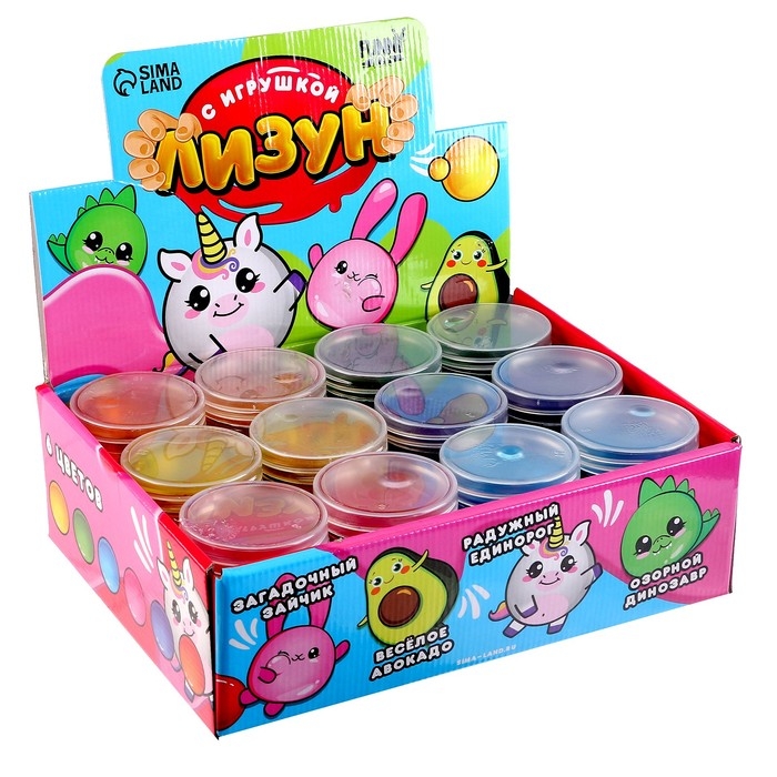 Лизун - слайм &laquo;Единорог&raquo;, твёрдый, цвета МИКС