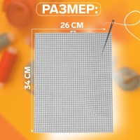 Канва для вышивания №11, пластиковая, 26 &times; 34 см, цвет белый