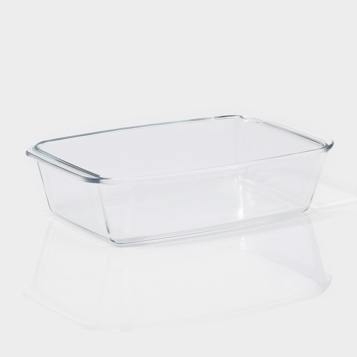 Кастрюля из жаропрочного стекла для запекания Доляна &laquo;Утятница&raquo;, 2,9 л, 24,5&times;20,5&times;13,5 см, с крышкой