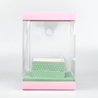 Коробка для цветов с вазой и PVC окнами складная &laquo;Нежность&raquo;, 16 х 23 х 16 см