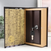 Сейф-книга дерево кожзам "Монеты России" 21х13х5 см