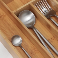 Лоток для столовых приборов Доляна &laquo;Бамбуковый лес&raquo;, 37&times;26&times;4 см, 6 ячеек