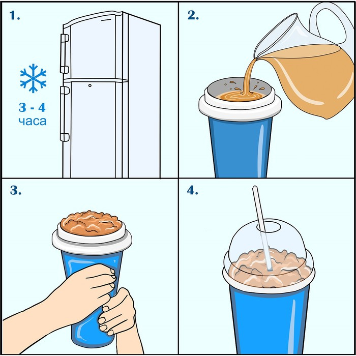 Слаш - стакан для замораживания Доляна &laquo;Мэджик&raquo;, 21&times;11&times;11 см, цвет МИКС