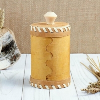 Туес &laquo;Медведь&raquo;, 8&times;8&times;12, береста