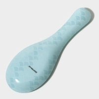 Подставка стеклянная под ложку Доляна &laquo;Сирена&raquo;, 23,5&times;8,3 см, цвет бирюзовый