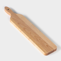 Доска для подачи шотов с ручкой, 45&times;9&times;1,8 см, на 6 рюмок, диаметр ячеек 3,9 см, с пропиткой, берёза