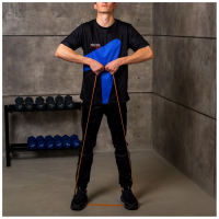 Эспандер ленточный многофункциональный ONLYTOP, 208х2,9х0,5 см, 11-36 кг, цвет оранжевый