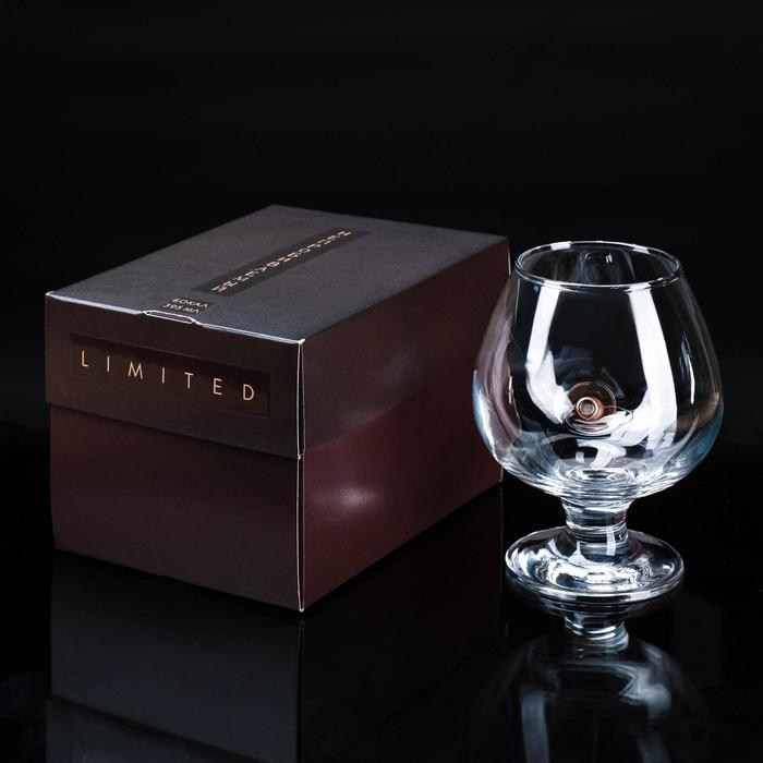 Бокал Бокал "Непробиваемый", пуля, для коньяка, коробка, 395 мл