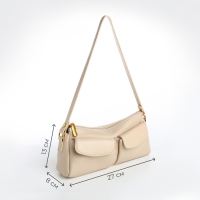 Сумка женская TEXTURA, средний размер, цвет бежевый