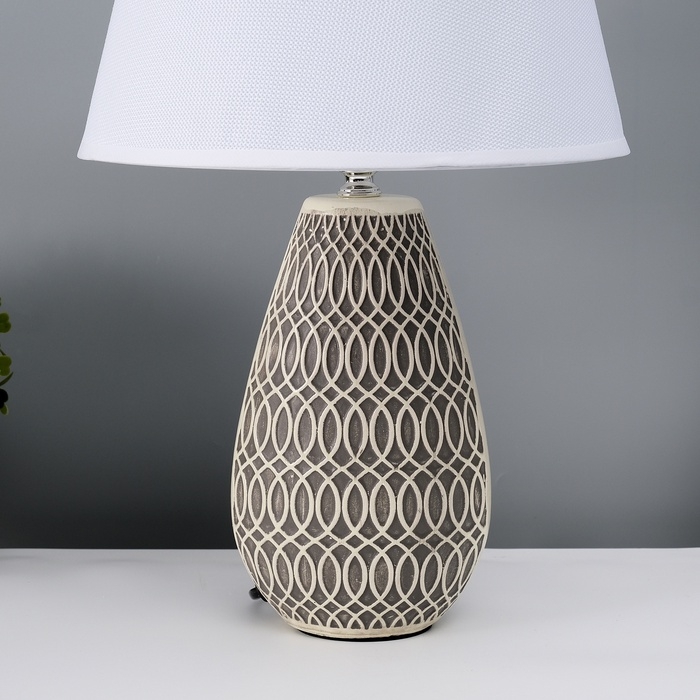 Настольная лампа с абажуром RISALUX &laquo;Фоджиа&raquo;, Е27, 40 Вт, 25&times;25&times;43 см