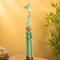 Сувенир "Жирафик" дерево 18х10х80 см, цв. бирюзовый