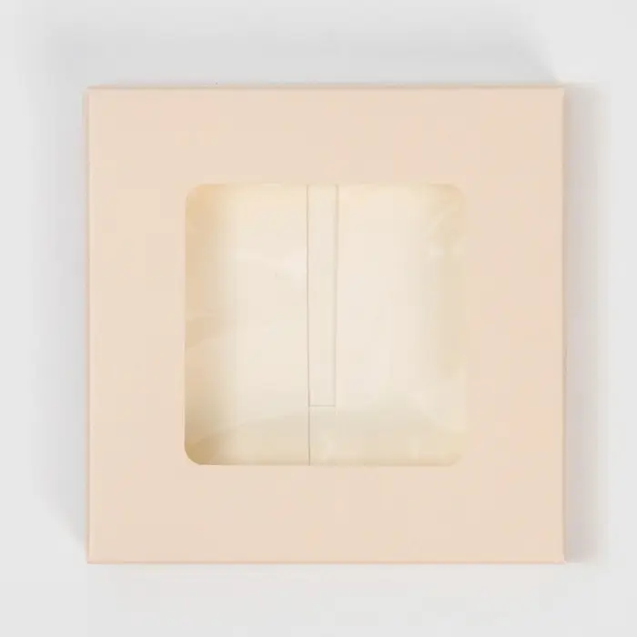 Коробка для шоколада, кондитерская упаковка, &laquo;Ручная работа&raquo;, с окном, 10.2 х 1.4 х 10.2 см