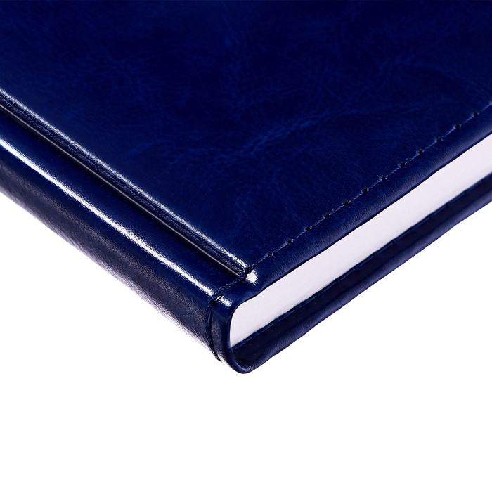 Ежедневник недатированный А5, 160 листов "Небраска", обложка искусственная кожа, перфорация углов, синий