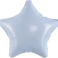 Воздушный шар, звезда, цвет нежно-голубой, фольга, набор 5 шт.