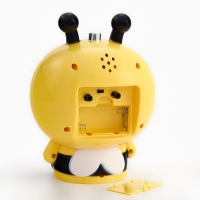 Часы - будильник настольные "Пчела" с подсветкой, циферблат 9 х 10.5 см, 13 х 17 см, АА