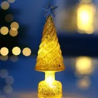 Фигура светодиодная "Елочка конус", 1 LED, 15х5 см, от бат. 3xAG13, Т/БЕЛЫЙ