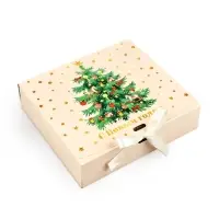 Коробка подарочная новогодняя складная двухсторонняя &laquo;Новогодняя ёлка&raquo;, 20 х 18 х 5 см, Новый год