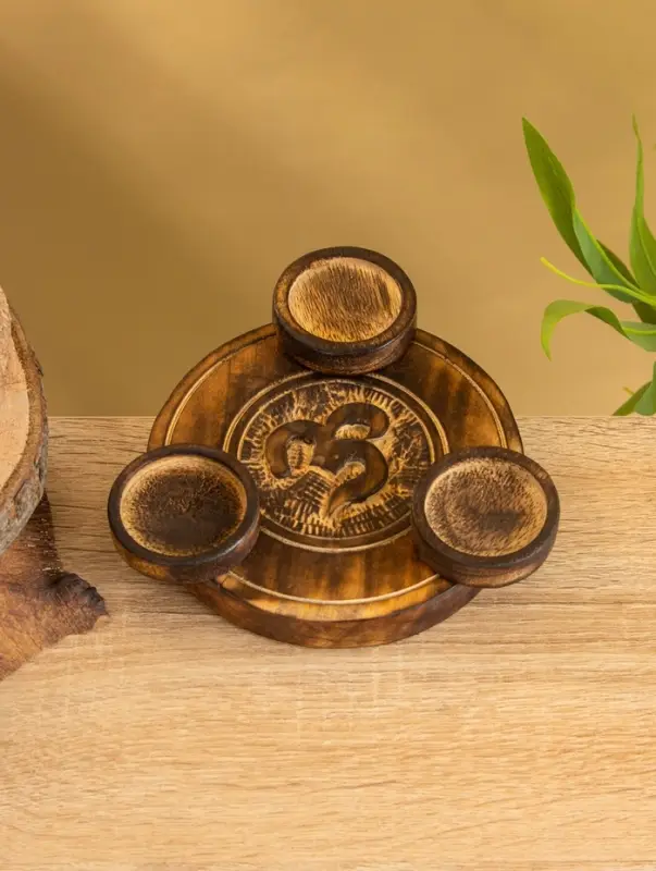 Подставка под благовония "Ом" дерево 16,5 см