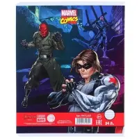 Тетрадь в линейку 24 листа, 5 видов МИКС, обложка мелованная бумага, &laquo;Мстители&raquo;