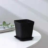 Горшок для цветов с поддоном, 7&times;7&times;7.5 см, 250 мл, пластиковый, МИКС