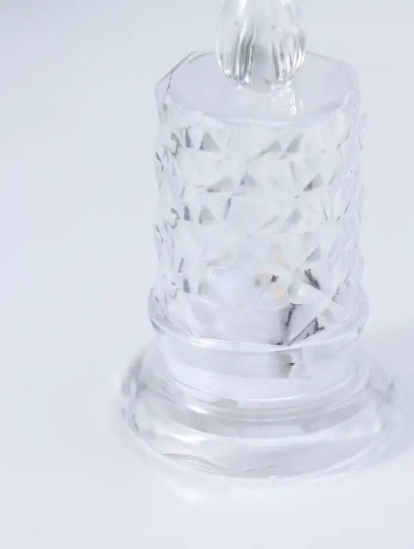 Светодиодная свеча LED "Свеча с подтёками, грани" 3хLR41, прозрачный 3,5х3,5х7 см