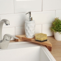 Угловая полка - подставка Adelica, 28&times;20&times;5 см, берёза