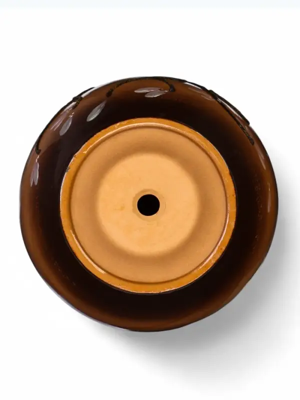 Горшок цветочный поддоном  2,5 л,  керамика, Миндаль (М)