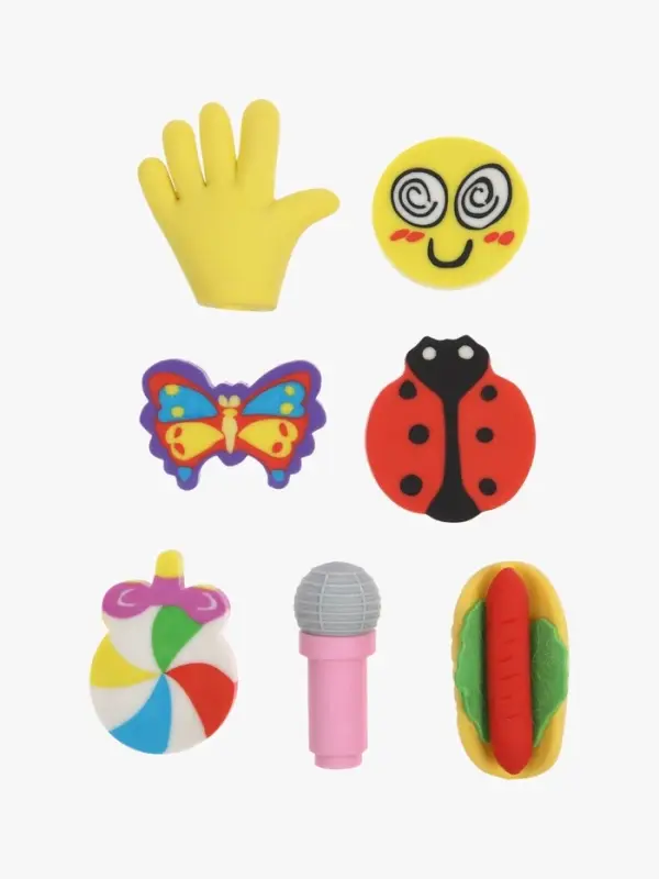 Набор фигурных ластиков, 7 штук, МИКС