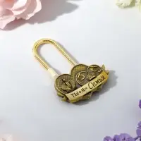 Замок свадебный &laquo;Ты+я=семья&raquo;, 5.2 х 7.6 см.